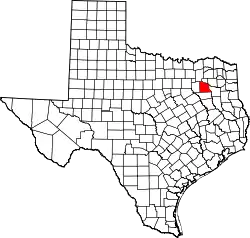 Karte von Van Zandt County innerhalb von Texas