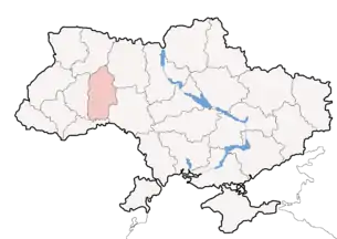 Karte der Ukraine mit Oblast Chmelnyzkyj