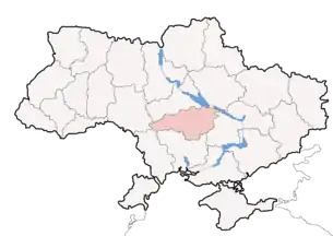 Karte der Ukraine mit Oblast Kirowohrad