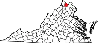 Karte von Clarke County innerhalb von Virginia