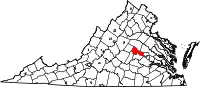 Karte von Goochland County innerhalb von Virginia