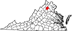 Karte von Rappahannock County innerhalb von Virginia