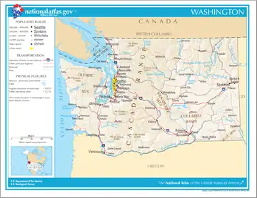 Karte von Washington (Bundesstaat)