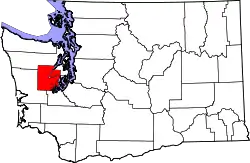 Karte von Mason County innerhalb von Washington