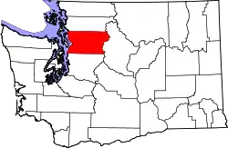 Karte von Snohomish County innerhalb von Washington