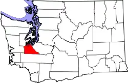 Karte von Thurston County innerhalb von Washington