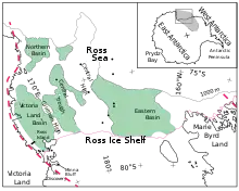 Karte vom West Antarctic Rift