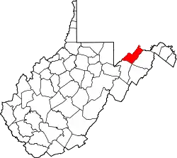 Karte von Mineral County innerhalb von West Virginia