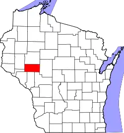 Karte von Eau Claire County innerhalb von Wisconsin