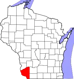 Karte von Grant County innerhalb von Wisconsin