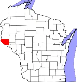 Karte von Pierce County innerhalb von Wisconsin