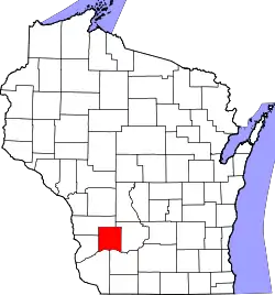 Karte von Richland County innerhalb von Wisconsin