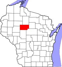 Karte von Taylor County innerhalb von Wisconsin