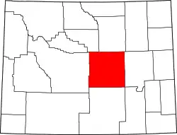 Karte von Natrona County innerhalb von Wyoming