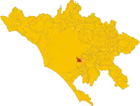 Ciampinos Lage in der Metropolitanstadt Rom