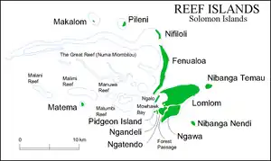 Pileni im Norden der Reef Islands