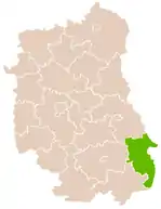 Lage des Powiat Hrubieszowski in der Woiwodschaft Lublin