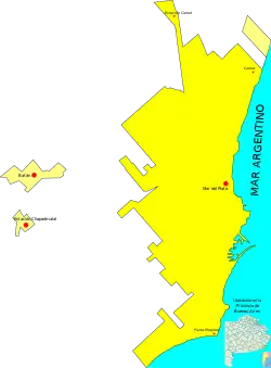 Lage von Mar del Plata
