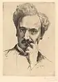Marcellin Desboutin:Portrait Henri Rochefort1880