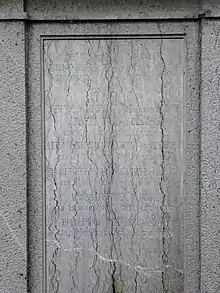 Familiengrab von Rudolf Alioth-von Speyr (1848–1906), Margaretha Karolina Alioth (1874–1962), Elisabeth Vischer-Alioth (1892–1963) Eberhard Vischer-Alioth (1891–1929) auf dem ehemaligen Friedhof von Arlesheim
