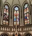 Marienkirche Zittau, drei Fenster mit Szenen aus dem Evangelium, 1890