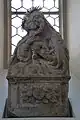 Kirche Maria Hilf Bamberg – Sandsteinmadonna, um 1695 vom Bamberger Bildhauer Johann Kaspar Metzger geschaffen