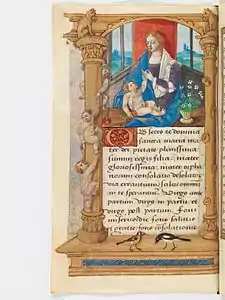 Maria mit Jesuskind, Stieglitz und Elster fol. 26v.