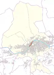 Österreichkarte, Position von Mariahilf-St. Nikolaus hervorgehoben