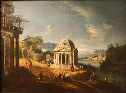 Michele MarieschiCapriccio mit einem Tempel (um 1740).