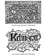 Zwei Markenzeichen der Kelmscott Druckerei
