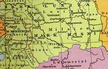 Markgrafschaft Meißen um 1000 (per Droysen, 1886)
