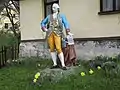 Angefärbeltes Denkmal des „Reformkaisers“ in Markoušovice im heutigen Tschechien