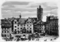 Postkarte; Marktplatz mit Altem Rathaus und Stadtkirche (1904)