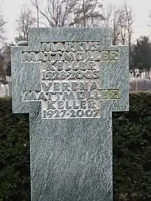 Grab von Markus Mattmüller auf dem Friedhof am Hörnli, Riehen