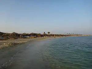 Strand der Bucht Marsa Abu Dabbab