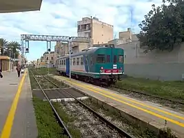 Die Gleise im Bahnhof gen Norden nach Trapani