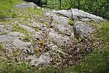 Karrenspur der Römerstrasse