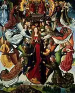 Himmelfahrtsmadonna vom Meister der Lucialegende, 1485