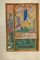 Himmelfahrtsmadonna, Miniatur des niederländischen Meister Jakobs IV. von Schottland, 1510er Jahre