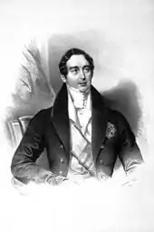 Matthias Constantin Capello von Wickenburg mit Schulterband und Stern des Michaelsordens