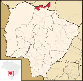 Lage von Sonora in Mato Grosso do Sul
