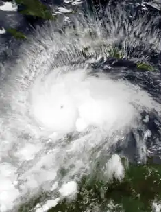 Hurrikan Matthew bei Spitzenintensität im Norden Kolumbiens am 1. Oktober