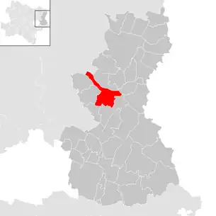 Lage der Gemeinde Matzen-Raggendorf im Bezirk Gänserndorf (anklickbare Karte)