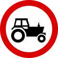 Einfahrt für kraftbetriebene landwirtschaftliche Fahrzeuge gesperrt