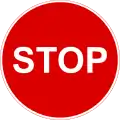 Vorübergehende Schließung der Straße - Halt