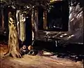 Max Liebermann: Holländisches Bauernhaus mit zwei spielenden Kindern