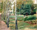 Max Liebermann: Birkenallee im Wannseegarten, 1918