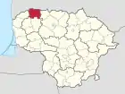 Lagekarte von Mažeikių rajono savivaldybė