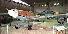 Bf 109 G-2 (Umbau aus spanischer HA 1112 M) seinerzeit im Luftwaffenmuseum Berlin-Gatow, inzwischen Luftfahrttechnisches Museum Rechlin