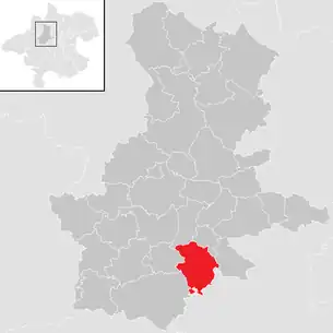 Lage der Gemeinde Meggenhofen im Bezirk Grieskirchen (anklickbare Karte)